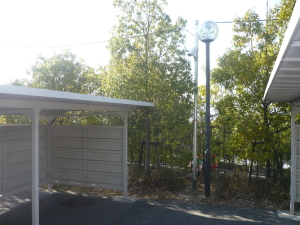 大阪府の大学の防犯カメラシステム設置工事1