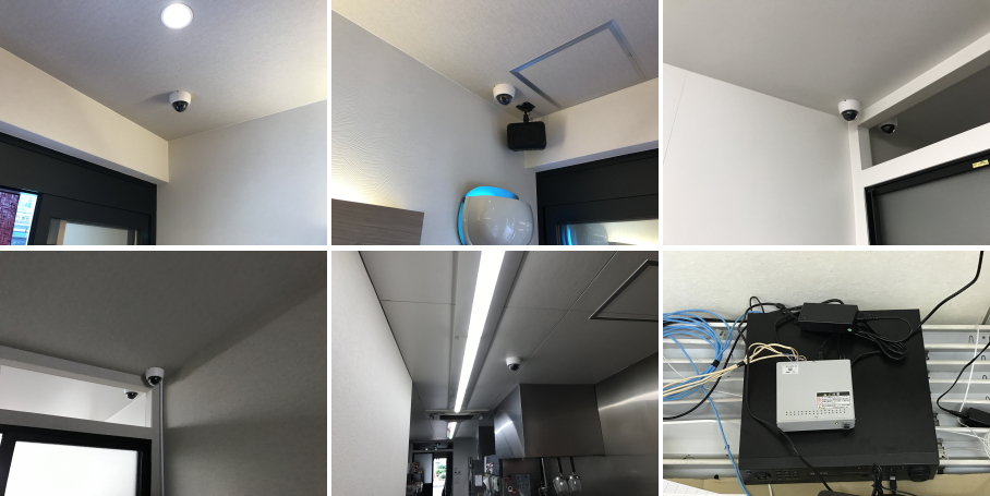 大阪市浪速区の飲食店での防犯カメラ設置工事2