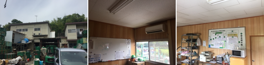 茨木市の資材置場での防犯カメラ設置工事4