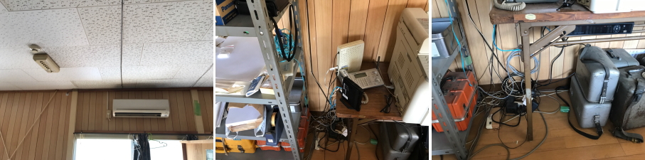 茨木市の資材置場での防犯カメラ設置工事4