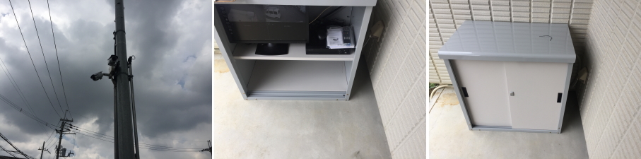 東大阪市のマンションでの防犯カメラ設置工事3