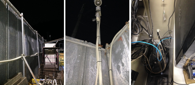 京都市山科区の産廃業者様の防犯カメラ設置工事4