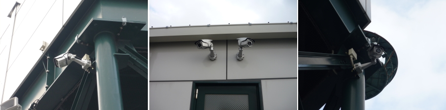 大阪市住之江区のフェリー乗り場での防犯カメラ設置工事3