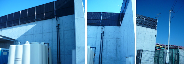 大阪市西淀川区の建設資材置場の防犯カメラ設置工事2