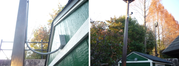 宝塚市の公園での街頭防犯カメラ設置工事4