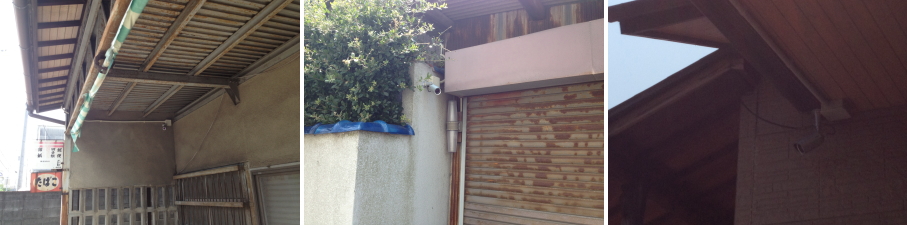 伊丹市の住宅での防犯カメラ設置工事3