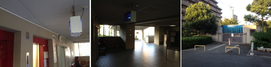 大阪市平野区の市営住宅での防犯カメラ設置工事2