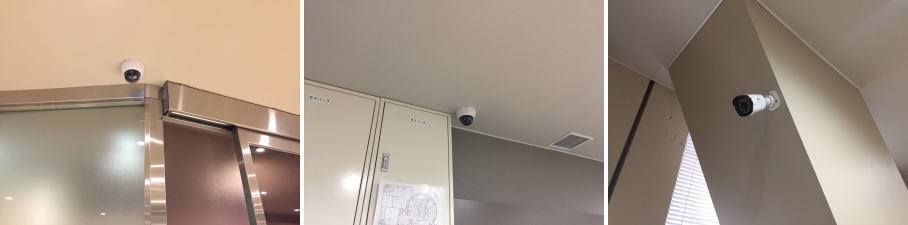 大阪市北区の病院・クリニックでの防犯カメラ設置工事3