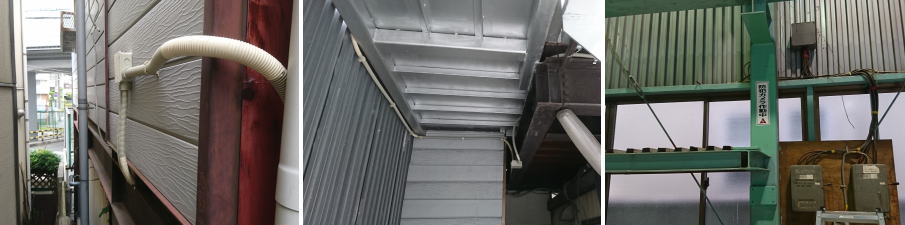 高槻市の運送会社の倉庫での防犯カメラ設置工事4