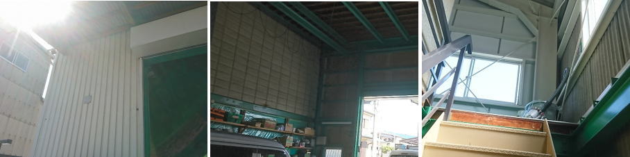 松原市の建設業者の倉庫での防犯カメラ設置工事2