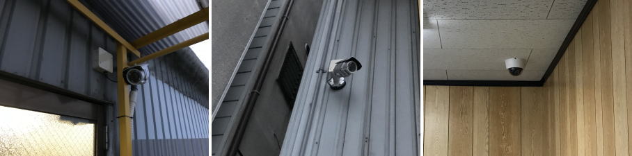 四条畷市の会社事務所での防犯カメラ設置工事3