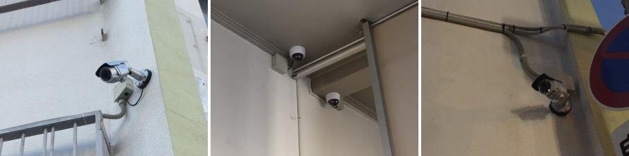 大阪市西区の会社事務所での防犯カメラ設置工事3