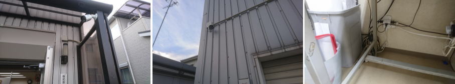 尼崎市の会社事務所での防犯カメラ設置工事3