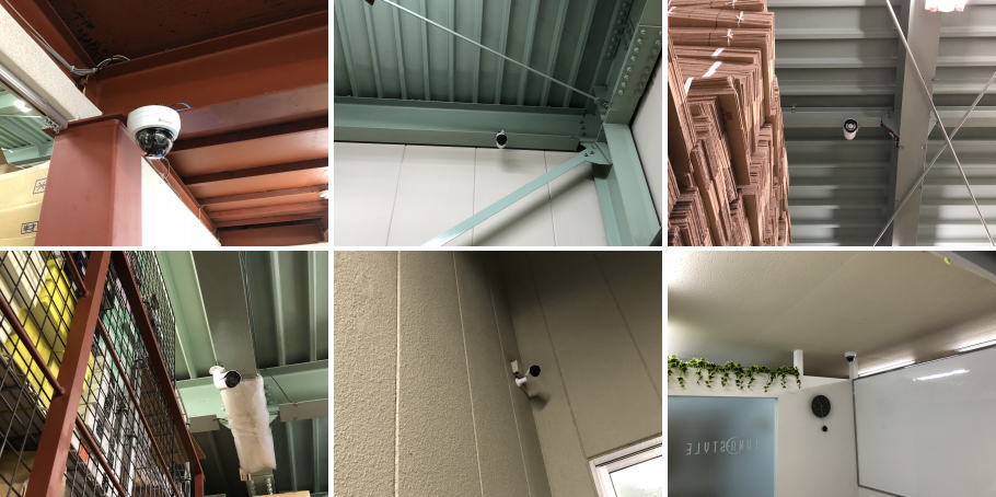 東大阪市の企業の事務所兼倉庫での防犯カメラ導入事例3