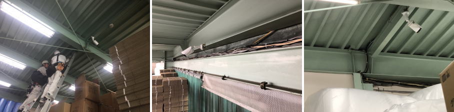 東大阪市の企業の事務所兼倉庫での防犯カメラ導入事例4