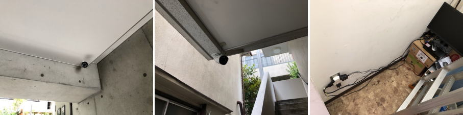 大阪市都島区のマンションでの防犯カメラ設置工事3