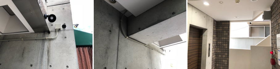 大阪市都島区のマンションでの防犯カメラ設置工事4