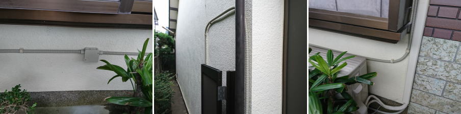 泉南市の住宅での防犯カメラ設置工事4