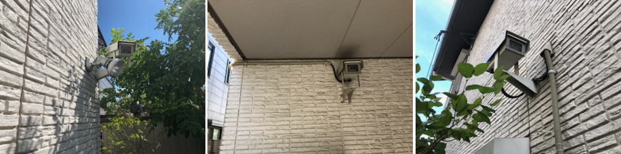 枚方市の住宅での防犯カメラ設置工事2