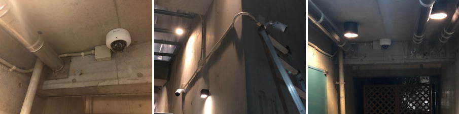 吹田市のマンションでの防犯カメラ設置工事3