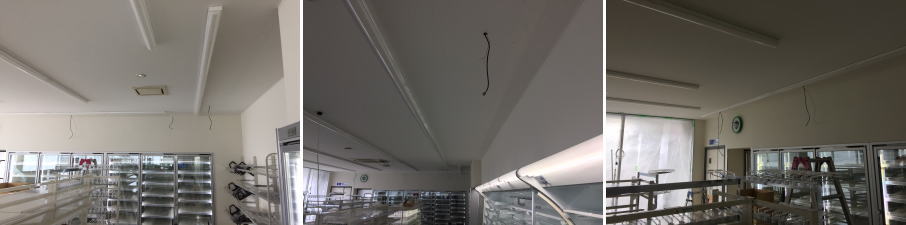 枚方市のコンビニでの防犯カメラ設置工事2