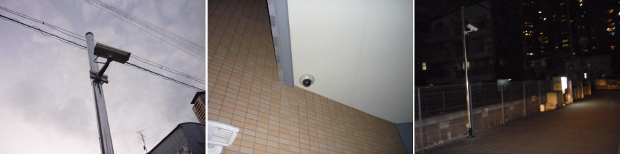 守口市のマンションでの防犯カメラ設置工事（新設ポール設置工事）3