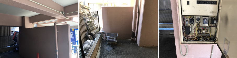 守口市のマンションでの防犯カメラ設置工事1