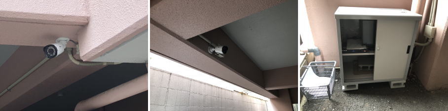 守口市のマンションでの防犯カメラ設置工事3
