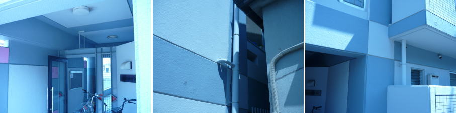 大阪市住吉区のマンションでの防犯カメラ設置工事1