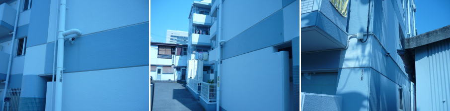 大阪市住吉区のマンションでの防犯カメラ設置工事4