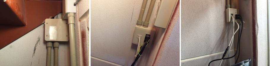 大阪市住吉区のマンションでの防犯カメラ設置工事4