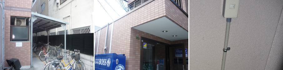 大阪市都島区のマンションでの防犯カメラ設置工事1