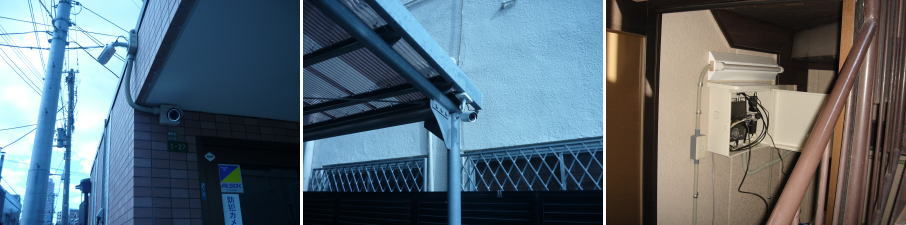 大阪市都島区のマンションでの防犯カメラ設置工事4