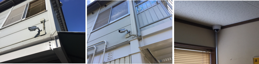 河内長野市の会社事務所での防犯カメラ設置工事3