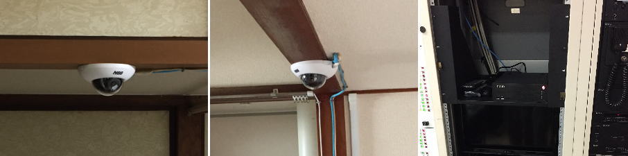 大阪市大正区の福祉施設での防犯カメラ設置工事3