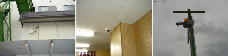 大阪市西成区の建設資材業者様の事務所での防犯カメラ設置工事3