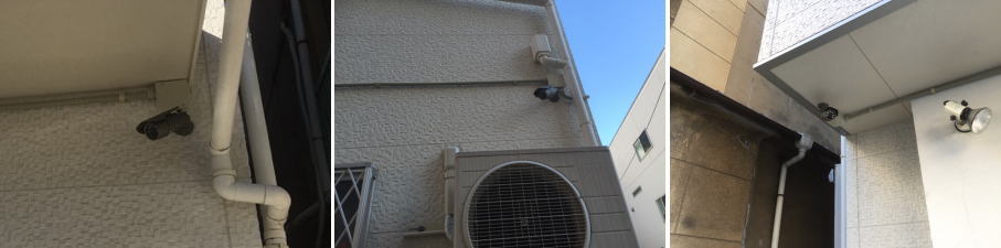 大阪市西成区の美容室での防犯カメラ設置工事3