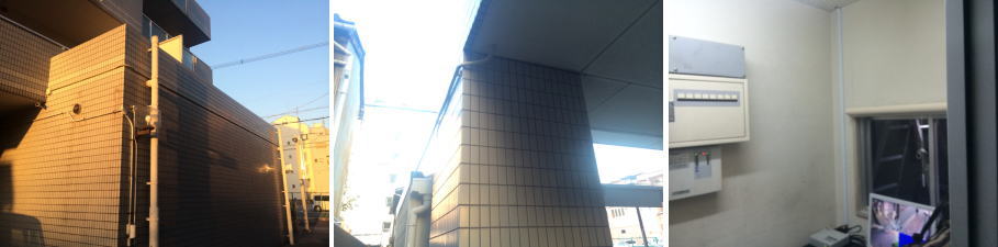 大阪市東成区のマンションでの防犯カメラ設置工事4
