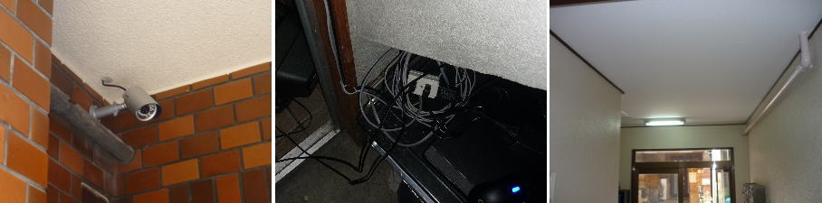 大阪市港区のマンションでの防犯カメラ設置工事3