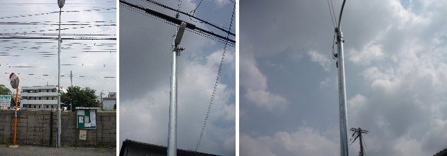 東大阪市の自治会での街頭防犯カメラ設置工事2