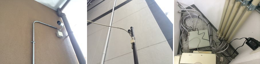 大阪市淀川区のマンションでの防犯カメラ設置工事4