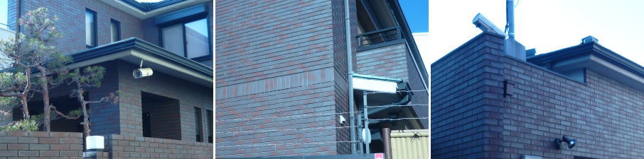 門真市の住宅での防犯カメラ設置工事2