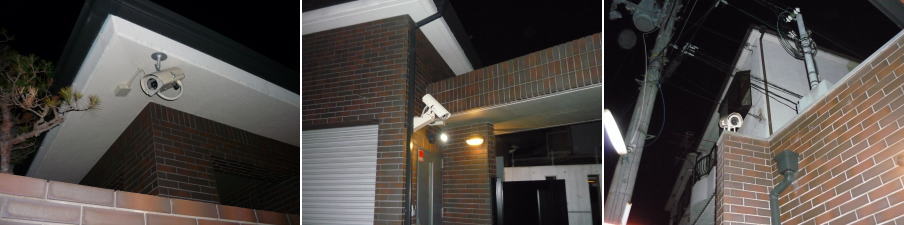 門真市の住宅での防犯カメラ設置工事3