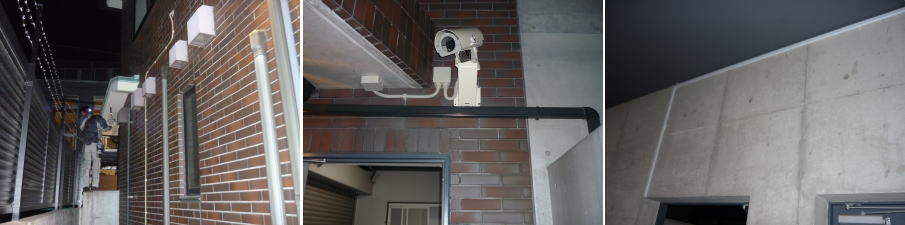 門真市の住宅での防犯カメラ設置工事4