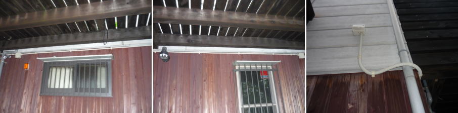 八尾市の住宅での防犯カメラ設置工事4