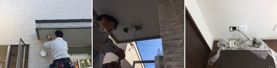 箕面市の病院・クリニックでの防犯カメラ設置工事4