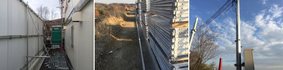 枚方市の建築業者様の資材置き場での防犯カメラ＋セキュリティシステム導入事例2