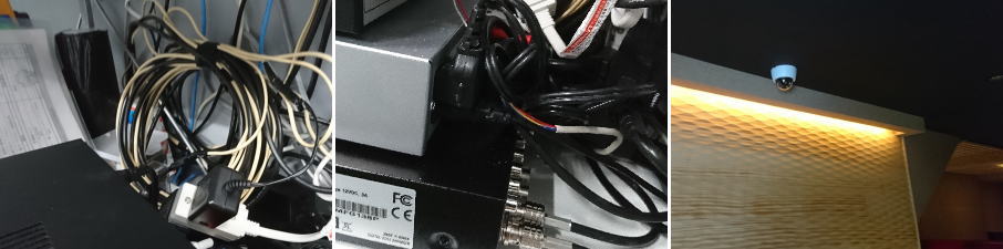 枚方市の飲食店での防犯カメラ設置工事3