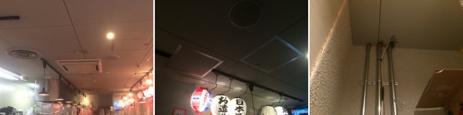 大阪市北区の飲食店での防犯カメラ設置工事1