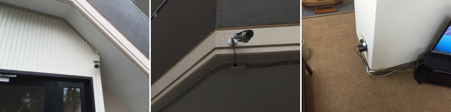 大阪市北区の企業の事務所での防犯カメラ設置工事3